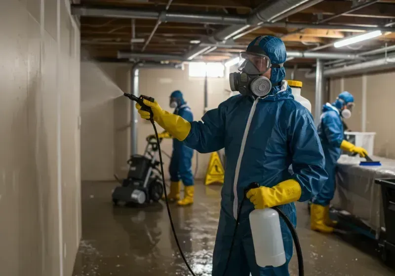 Basement Sanitization and Antimicrobial Treatment process in Suwanee, GA